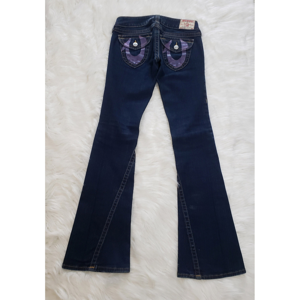 True Religion Joey Stretch Dark Wash Flare Jeans